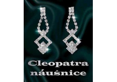 Cleopatra náušnice - strass stříbřený